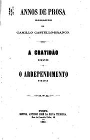 Cover of: Annos de prosa by Camilo Castelo Branco