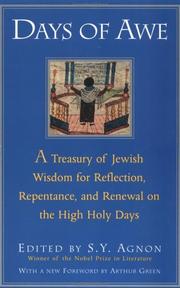 Cover of: Days of Awe: a treasury of Jewish wisdom for reflection, repentance, and renewal on the High Holy Days