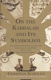 Cover of: On the Kabbalah and its symbolism by Gershon Scholem