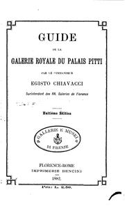 Guide de la Galerie royale du palais Pitti by Galleria Palatina.