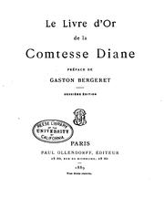 Le  livre d'or de la comtesse Diane by Marie Josephine de Suin comtesse de Beausacq