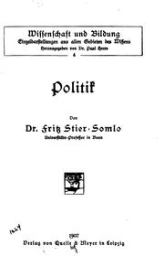 Cover of: Politik