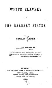 Cover of: White slavery in the Barbary states. by Charles Sumner