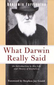 Cover of: What Darwin Really Said (What They Really Said)