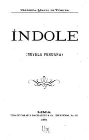 Cover of: Indole: novela peruana.