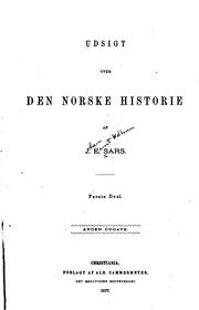 Cover of: Udsigt over den Norske historie by Johan Ernst Welhaven Sars
