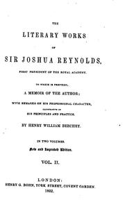Cover of: The literary works of Sir Joshua Reynolds by Sir Joshua Reynolds