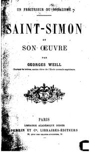 Cover of: Un précurseur du socialisme: Saint-Simon et son œuvre