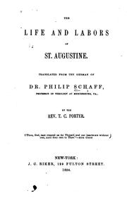 Cover of: The life and labors of St. Augustine.