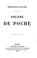 Cover of: Théâtre de poche