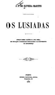 Cover of: Os Lusiadas by J. P. Oliveira Martins, J. P. Oliveira Martins