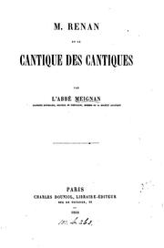 Cover of: M. Renan et le Cantique des cantiques