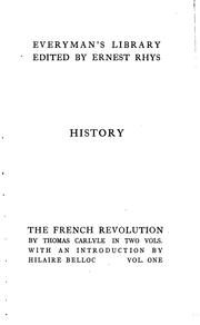 Cover of: The  French revolution by Thomas Carlyle