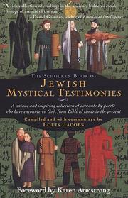 Cover of: The Schocken Book of Jewish Mystical Testimonies by Louis Jacobs