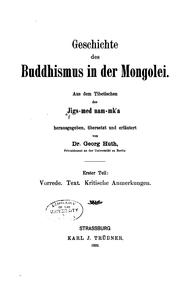 Cover of: Geschichte des Buddhismus in der Mongolei. by Jigs-med nam-mkʻa