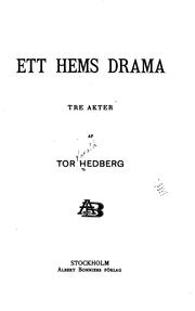 Cover of: Ett hems drama: tre akter