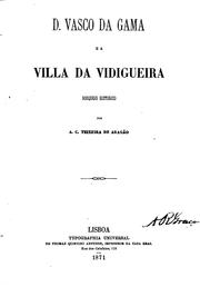 Cover of: D. Vasco da Gama e a villa da Vidigueira by Augusto Carlos Teixeira de Aragão