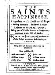 Cover of: The saints happinesse.