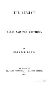 Cover of: The Messiah in Moses and the prophets