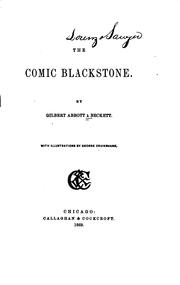 Cover of: The comic Blackstone by Gilbert Abbott à Beckett
