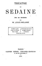 Cover of: Théâtre de Sedaine by Michel-Jean Sedaine