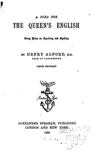 Cover of: A plea for the Queen's English by Henry Alford