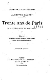 Cover of: Trente ans de Paris by Alphonse Daudet