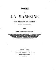 Cover of: Roman de la Manekine by Philippe de Remi, sire de Beaumanoir