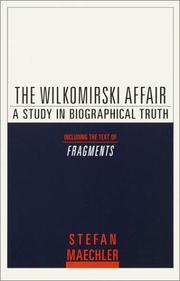 Cover of: The Wilkomirski affair by Stefan Mächler