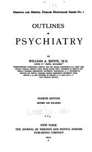 Cover of: Outlines of psychiatry
