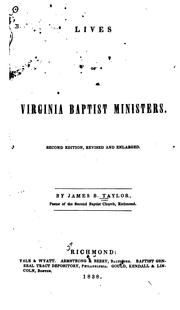 Cover of: Lives of Virginia Baptists ministers.