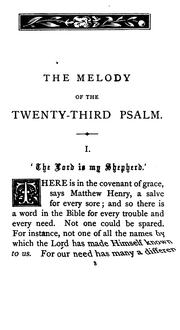 Cover of: The melody of the Twenty-third psalm.