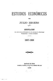 Cover of: Estudios económicos by Julio Zegers Samaniego