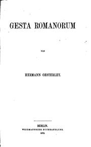 Cover of: Gesta Romanorum by von Hermann Oesterley.