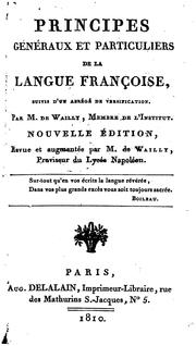 Principes généraux et particuliers de la langue françoise by Noël François de Wailly
