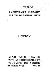Cover of: War and Peace, Vol. II by Lev Nikolaevič Tolstoy