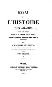 Cover of: Essai sur l'histoire des Arabes avant l'islamisme by Armand Pierre Caussin de Perceval