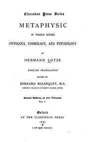 Cover of: Metaphysic