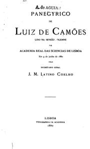 Cover of: Panegyrico de Luiz de Camões