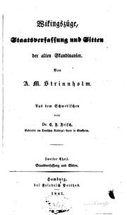 Cover of: Wikingszüge, Staatsverfassung und Sitten der alten Skandinavier.