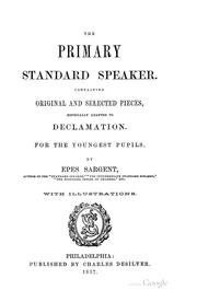 Cover of: The primary standard speaker.