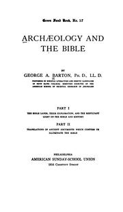 Cover of: Archæology and the Bible by George A. Barton