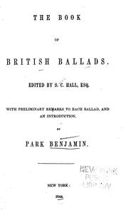Cover of: The book of British ballads. by S. C. Hall