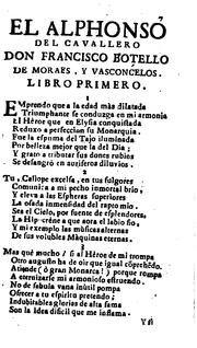 Cover of: El Alphonso by Francisco Botello de Moráes