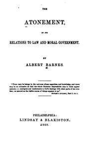Cover of: The atonement by Albert Barnes