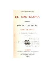 Libro intitulado El cortesano by Luis Milán