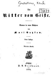 Cover of: Die ritter vom geiste.: Roman in neum büchern