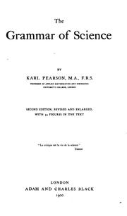 Cover of: The grammar of science. by Karl Pearson