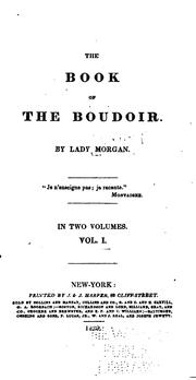 Cover of: The book of the boudoir. by Lady Morgan
