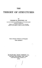 Cover of: The theory of structures